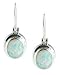 Morningflower Oval White Opal Earrings