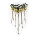 Sterling Silver Peridot/Freshwater Cultured Gold Pearl/Lime Crystal Pin