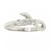 1/4 Carat 3 Stone Diamond 10K White Gold Ribbon Ring