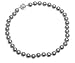 L. Erickson Pearl Necklace with Swarovski Encrusted Magnetic Clasp - Hematite