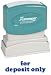 Xstamper One-Color Title Message Stamp, For Deposit Only, Pre-Inked/Re-Inkable, Blue (1333)