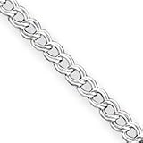 Sterling Silver 8 Inch Polished Charm Bracelet