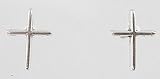 Tiny Silver Cross Post Earrings, #2523