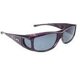 Fitovers Eyewear - Jett Collection Designed to Fit Over Medium Oval Frames Not Exceeding 143mm X 39mm - Purple Haze/polarized Grey