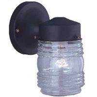 Boston Harbor 1Lt Blk/Clr Jelly Jar Fixture W15BK01-33883L