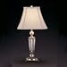 Waterford Spire Table Lamp - Fine Cut Crystal, Silver, and Silk Shade