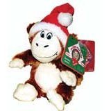 Babble Buddies Holiday Monkey Dog Toy - Small