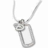Arizona Diamondbacks 3/8 D on Sterling Silver Mini Dog Tag Necklace