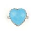 Jewelry : BLUE MILKY HEART STONE RING