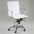 Merril Low Back Chair in White By Euro Style