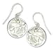 .925 Silver & Mother of Pearl Leaf Earrings.