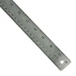 Westcott Stainless Steel Ruler with Cork Back and Hang Hole, 18 Inches, Silver (10417)