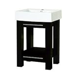 IMAGE OF Magickwoods 2186 24'' Vanity and Sink Top Combo, Dark Chocolate