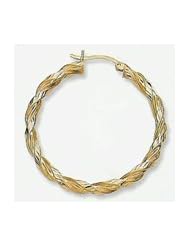 14k Diamond Cut Tube Hoop Earrings