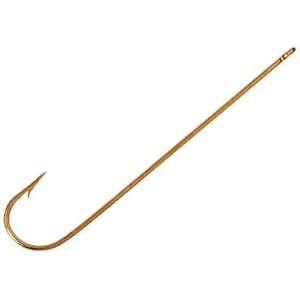 Eagle Claw 215F-4 Cricket Aberdeen Light Wire LG Shank Fishing Hook, 50 Piece (Bronze)