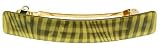 France Luxe Beveled Edge Luxury Barrette - Groove Green