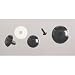 12mm Solid Black Eyes - Pkg of 50 eyes and 50 washers