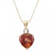 Twilight Mystic Topaz & Diamond Pendant Necklace in Solid Yellow Gold