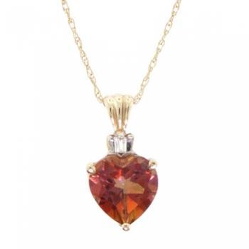Yellow Gold Pendant w/ Chain - Twilight Topaz Diamond