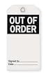 Industrial Grade 2RMX2 Accident Tag, Out of Order, Pk 25