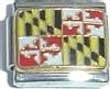 Clearly Charming Maryland State Flag Italian Charm Bracelet Link
