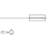 Platinum 18 Inch X .7 mm Curb Chain Necklace - O Ring Clasp
