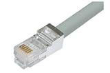 Shielded Cat. 5 USOC-4 Patch Cable, RJ11 / RJ11, 10.0 ft, Color: Gray