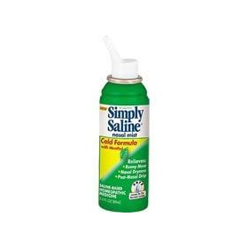 Simply Saline Adult Nasal Mist, Cold With Menthol, 3-Ounce