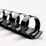 Plastic Binding, 3/4Diameter, 150-Sht Cap, 100/BX, Black