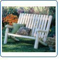 Rustic Natural Cedar High Back Settee