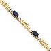 14k Sapphire and Diamond Bracelet - 7 Inch