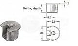 Hafele - HF-26314103 - Rafix-SE Housing w/ridge 16mm material-Brown