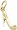 High Heel Shoe Charm, Gold Plated Silver