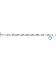 Jewelplus Sweethearts Enamel Heart Charm Bracelet Sterling Silver Complete No Settings My Girl Blue Enamel