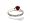 14K White Gold Genuine Round Ruby Solitaire Ring - Size 4