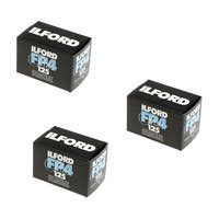 Ilford FP4 Plus Fine Grain Medium Speed Black and White Film, ISO 125, 35mm, 36 Exposures 3 Pack