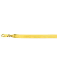 14K Yellow Gold 5.0mm wide Diamond Cut Imperial HerRingbone Chain with Lobster Clasp