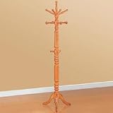 Coat Tree - Oak Coat Tree - coat rack; coat rack tree; coat and hat rack