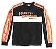 Harley Davidson Men's Long Sleeve Prestige Tee Pull Over Shirt. Embroidery. 98477-06VM