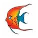 Color Tropical Fish Temporary Tattoo 2x2