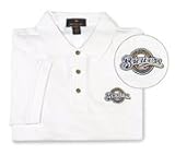 Milwaukee Brewers 3 Button Short Sleeve Polo Shirt