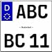 NEU das Neue kleine Motorrad-Eurokennzeichen 180mm x 200mm