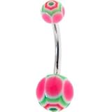 Pink Lime MARRACAS Belly Button Ring
