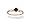 14K Yellow Gold Round Created Ruby and Diamond Ring - Size 4