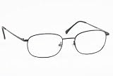 COMPUTER GLASSES WITH CLEAR POLYCARBONATE DOUBLE SIDED ANTI-REFLECTIVE COATING, SCRATCH COATING AND UV PROTECTION - BLACK METAL FRAME - 52-18-138