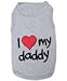 Parisian Pet I Love Daddy Dog T-Shirt, X-Small