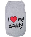 Parisian Pet I Love Daddy Dog T-Shirt, X-Small