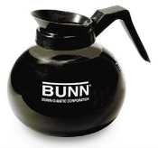 BUNN 06078.0002 Decanter Glass-Black Finish 12CUP 2/CS Coffee Decanters
