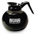 BUNN 06078.0002 Decanter Glass-Black Finish 12CUP 2/CS Coffee Decanters