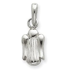 Sterling Silver 3-D Angel Pendant